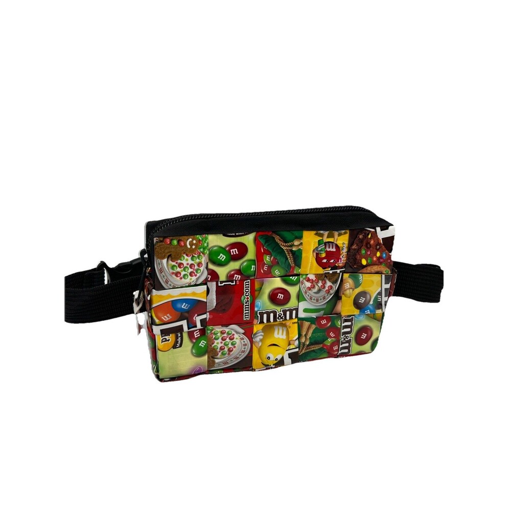 NWT Mitz M&M Candy Wrapper Fanny Pack Artsy Unique Quirky One Of‎ a Kind Art